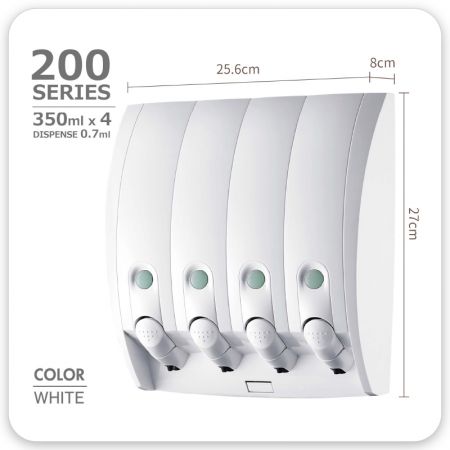 Hotel Use Wall Mount 4 in 1 Soap Dispenser